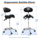 Split Seat Rolling Saddle Stool